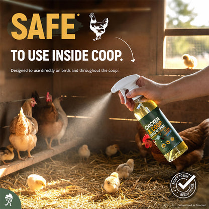 🔥 Buy 2 Get 1 FREE (Save 50%) – 🐔Botanical Poultry Coop Cleaner Spray | 🌿Lemongrass & Peppermint, Repels Flies & Mites, Safe for Birds & Housing