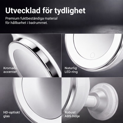 ⏳🔥LIMITED-TIME 50% OFF! ⏰💄10x Magnifying Makeup Mirror with LED Light and Suction Cup – Perfect for Flawless Makeup and Skincare 🔍✨
