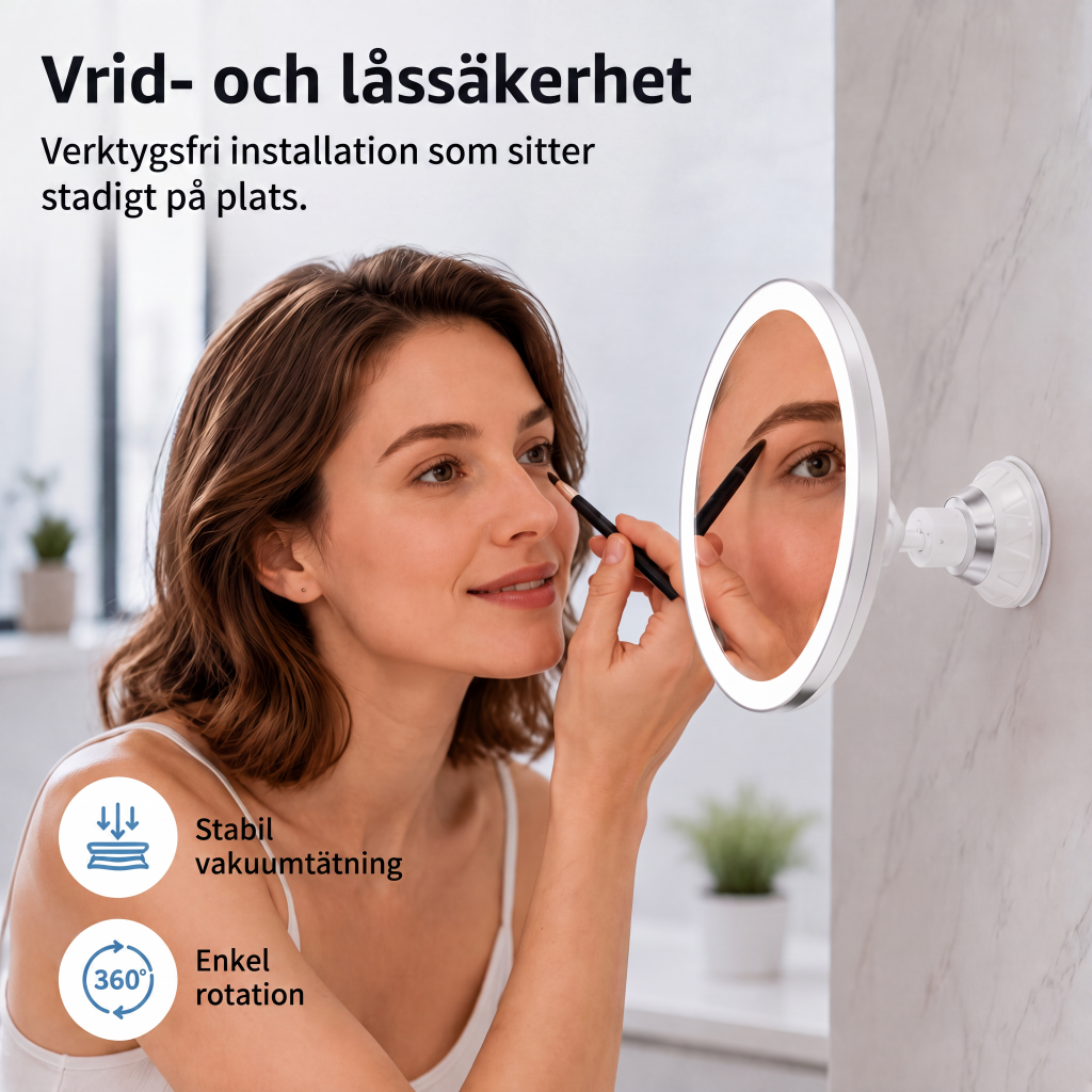 ⏳🔥LIMITED-TIME 50% OFF! ⏰💄10x Magnifying Makeup Mirror with LED Light and Suction Cup – Perfect for Flawless Makeup and Skincare 🔍✨