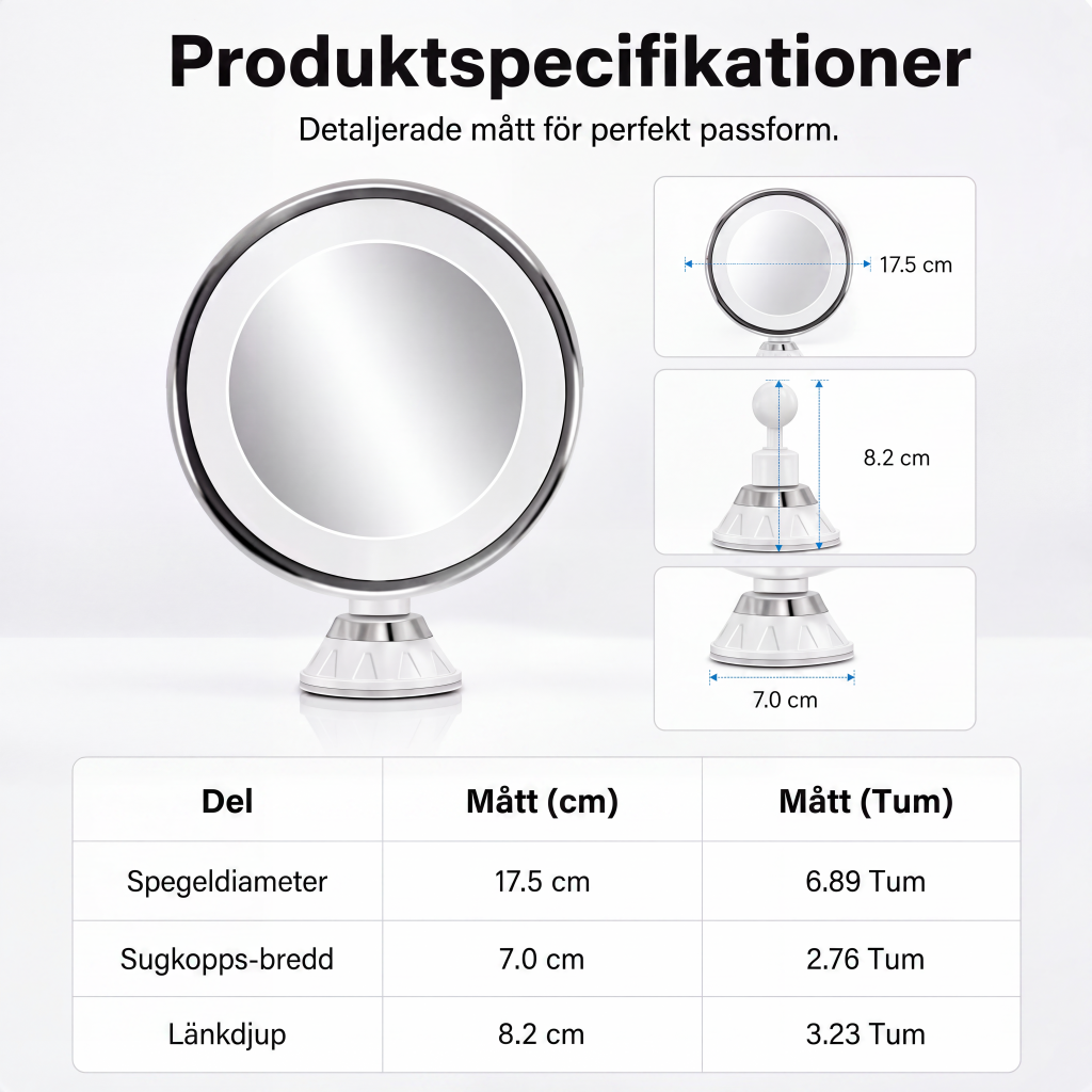 ⏳🔥LIMITED-TIME 50% OFF! ⏰💄10x Magnifying Makeup Mirror with LED Light and Suction Cup – Perfect for Flawless Makeup and Skincare 🔍✨