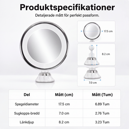 ⏳🔥LIMITED-TIME 50% OFF! ⏰💄10x Magnifying Makeup Mirror with LED Light and Suction Cup – Perfect for Flawless Makeup and Skincare 🔍✨
