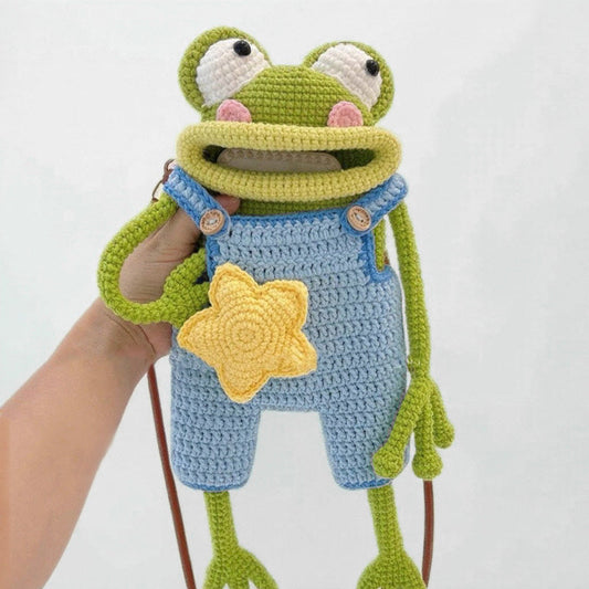 💰 Instant Discount ⏳DIY Crochet Frog Phone Bag Kit