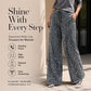 ✨Web Exclusive 70% OFF👖Women’s Sequin Wide-Leg Trousers – Sparkly High-Waist Party Pants for Christmas & Evening Wear