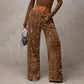✨Web Exclusive 70% OFF👖Women’s Sequin Wide-Leg Trousers – Sparkly High-Waist Party Pants for Christmas & Evening Wear