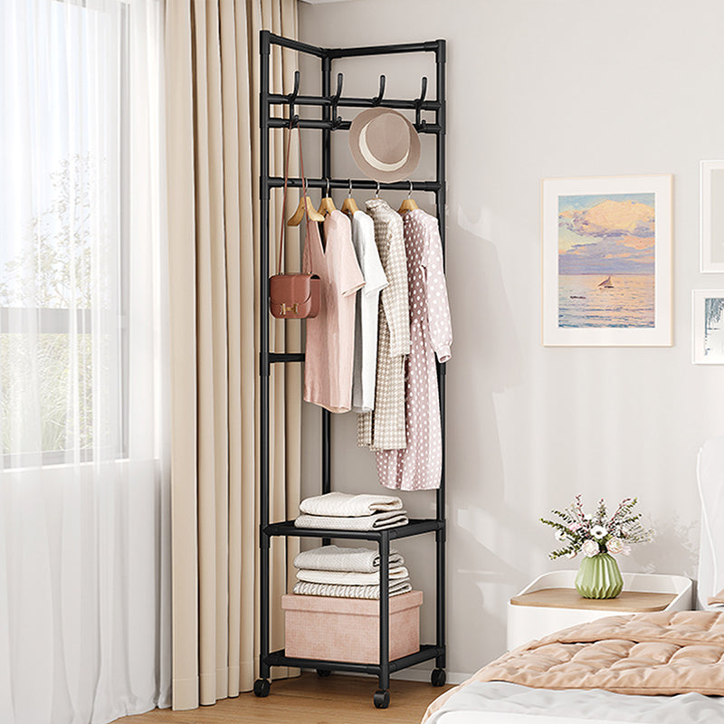 🛍️ Limited-Time Drop ⚡🛏️Space-Saving Garment Rack – Slim Folding Clothes Organizer with Storage Shelf