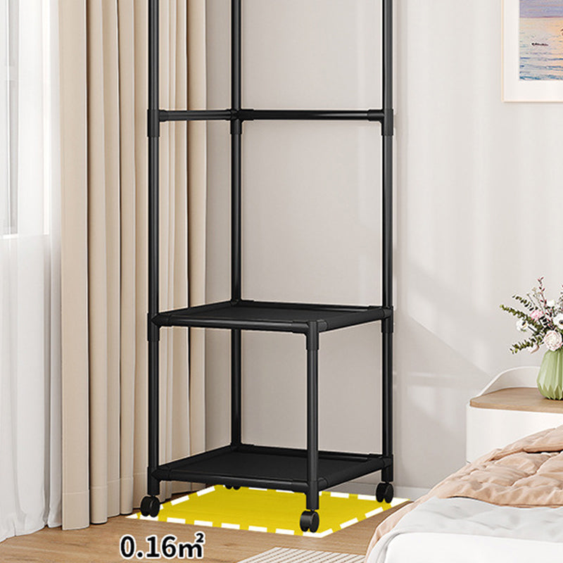 🛍️ Limited-Time Drop ⚡🛏️Space-Saving Garment Rack – Slim Folding Clothes Organizer with Storage Shelf