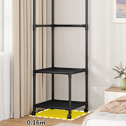 🛍️ Limited-Time Drop ⚡🛏️Space-Saving Garment Rack – Slim Folding Clothes Organizer with Storage Shelf