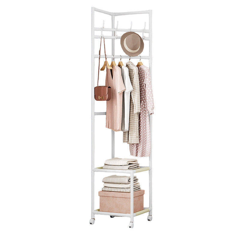 🛍️ Limited-Time Drop ⚡🛏️Space-Saving Garment Rack – Slim Folding Clothes Organizer with Storage Shelf