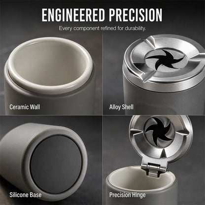 🌀 Rotating Lid Car Ashtray  🖤 Stylish Car Interior Ashtray