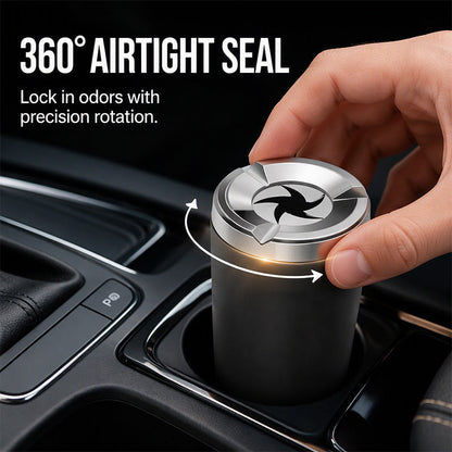 🌀 Rotating Lid Car Ashtray  🖤 Stylish Car Interior Ashtray