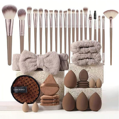 🚨 Final Chance Sale ⏳All-in-One Makeup Brush & Sponge Set for Flawless Beauty