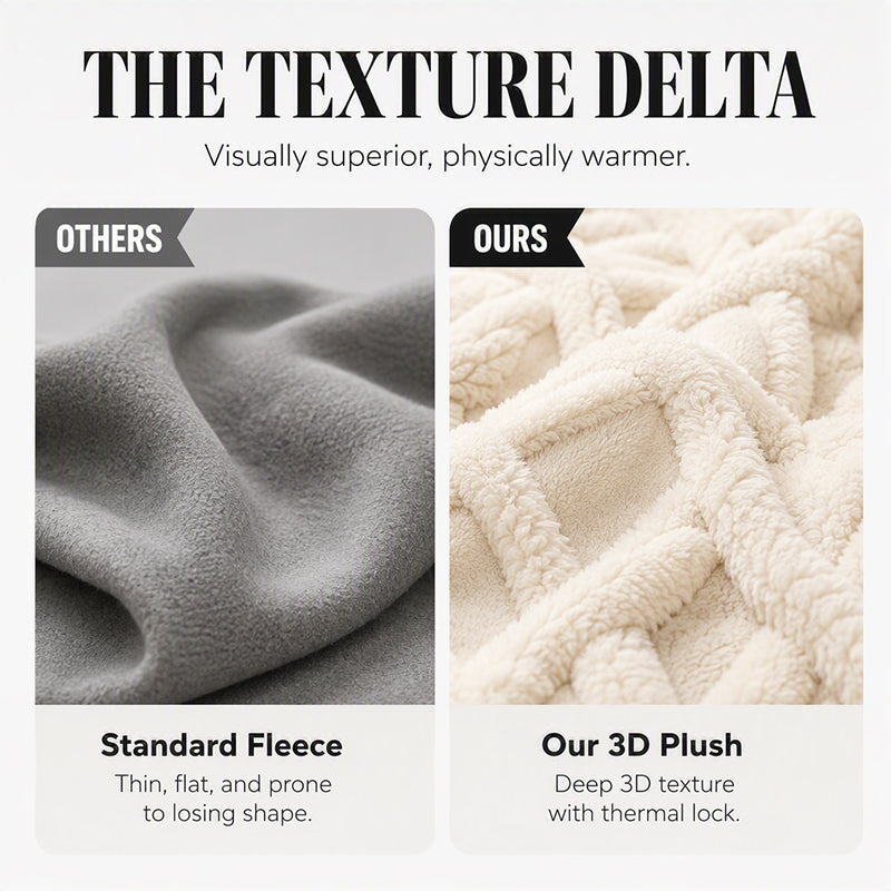 ⏳LAST DAY SALE ONLY ￡23.99!!🔥🍂 Embossed Geometric Plush Set – Cozy Soft Loungewear Set for Women