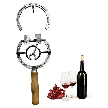 🍷 Vintage Wall-Mounted Horseshoe Wine Opener