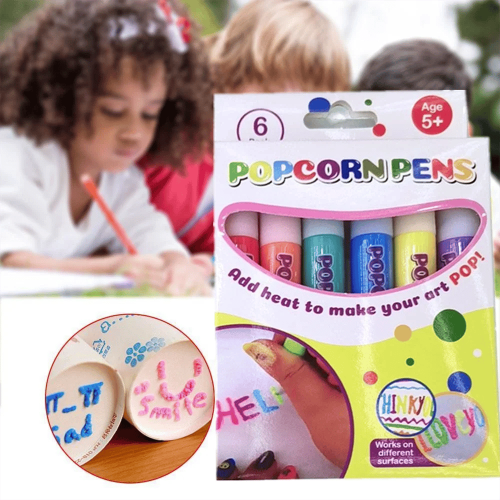 🎄Christmas Sale 49% OFF - DIY Bubble Popcorn Drawing Pens for Kids Creative Fun🔥Buy 3 Pay 2