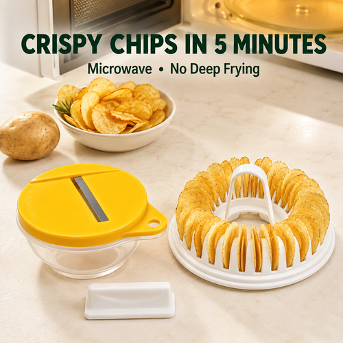💝 Buy 2 Get 1 Free✨DIY Potato Chip Maker – 2-in-1 Potato Slicer & Crispy Snack Maker for Homemade Chips