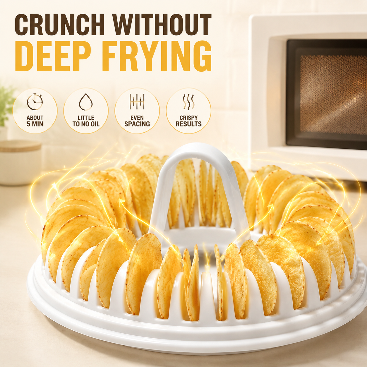 💝 Buy 2 Get 1 Free✨DIY Potato Chip Maker – 2-in-1 Potato Slicer & Crispy Snack Maker for Homemade Chips
