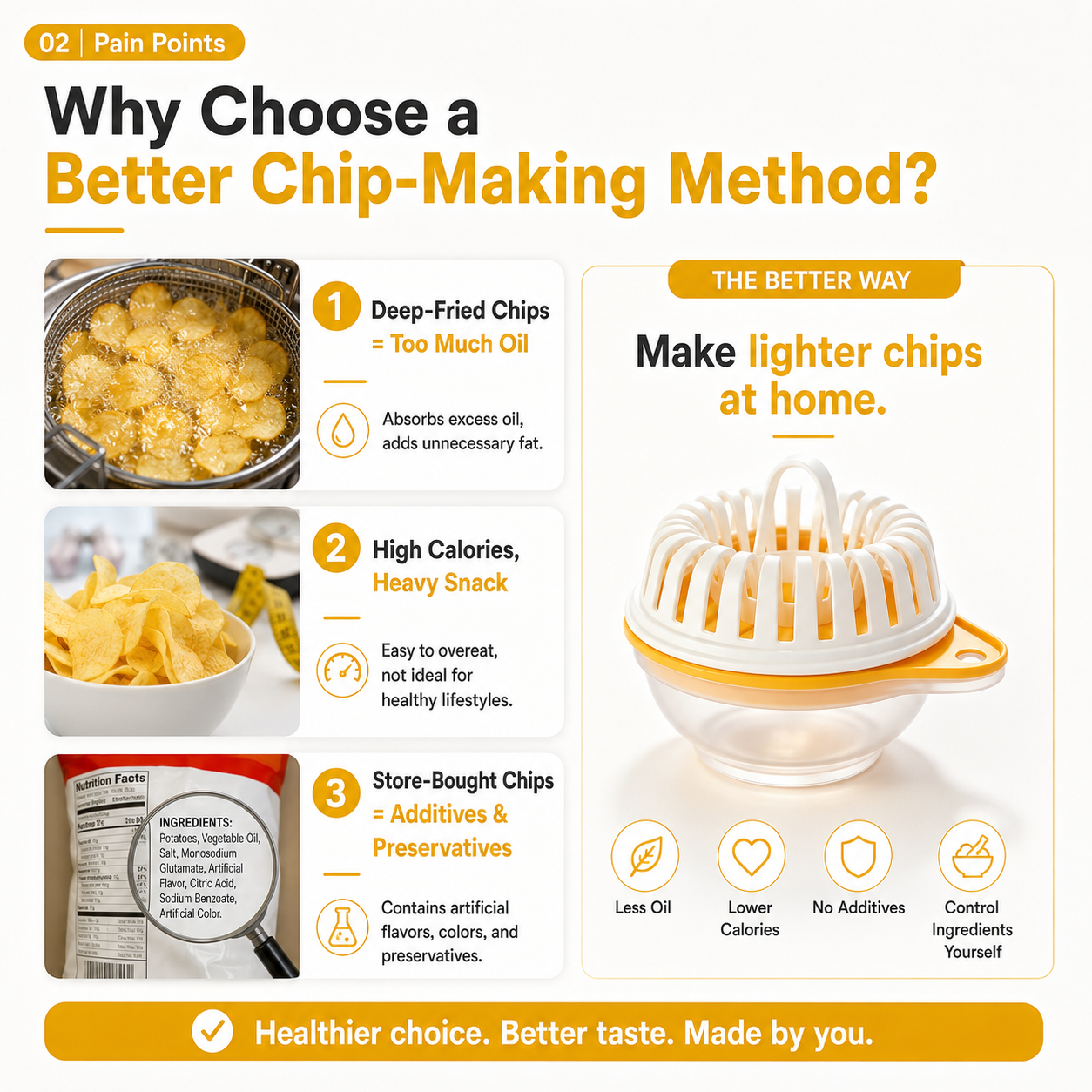 💝 Buy 2 Get 1 Free✨DIY Potato Chip Maker – 2-in-1 Potato Slicer & Crispy Snack Maker for Homemade Chips