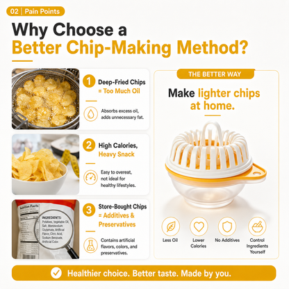 💝 Buy 2 Get 1 Free✨DIY Potato Chip Maker – 2-in-1 Potato Slicer & Crispy Snack Maker for Homemade Chips