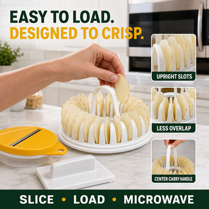 💝 Buy 2 Get 1 Free✨DIY Potato Chip Maker – 2-in-1 Potato Slicer & Crispy Snack Maker for Homemade Chips