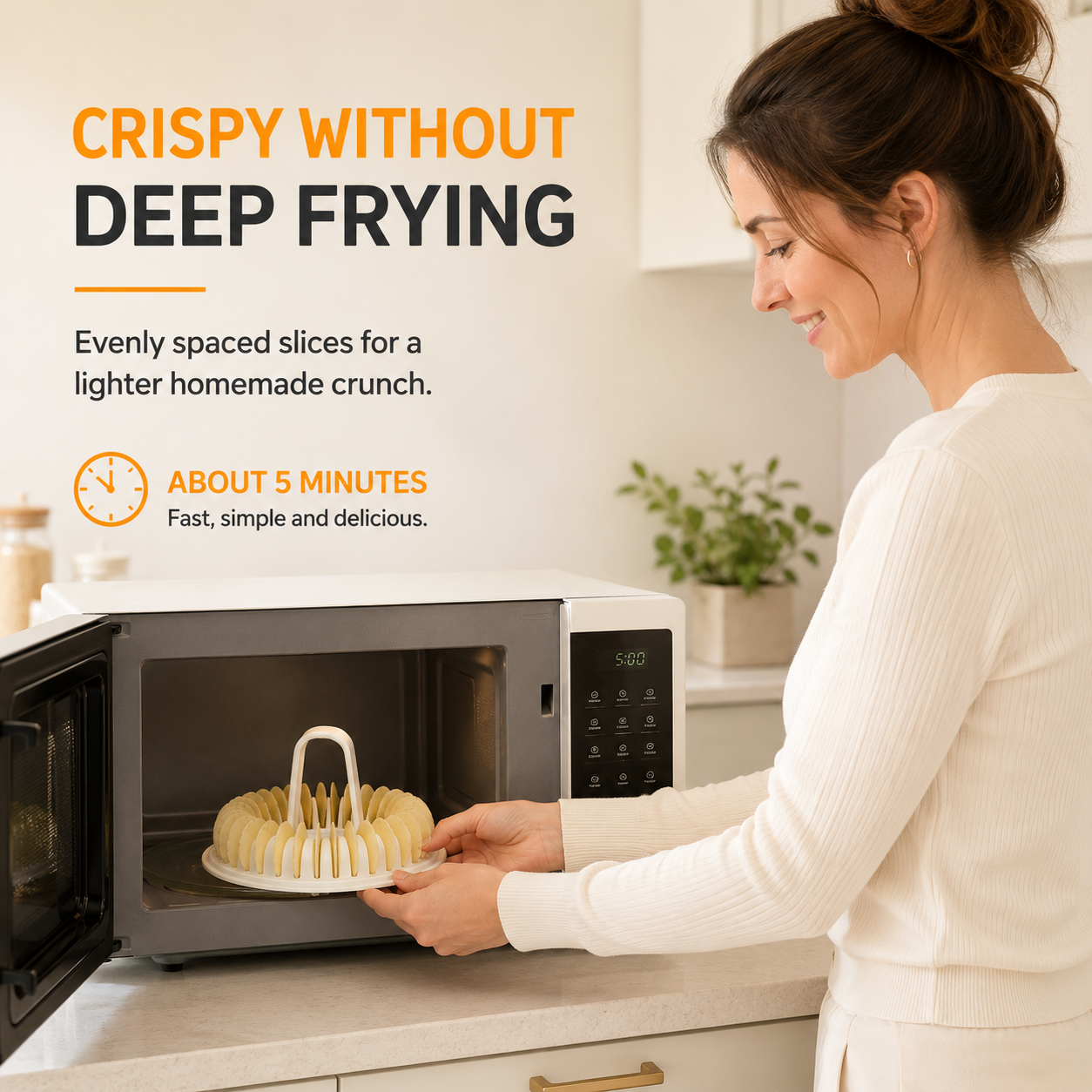 💝 Buy 2 Get 1 Free✨DIY Potato Chip Maker – 2-in-1 Potato Slicer & Crispy Snack Maker for Homemade Chips