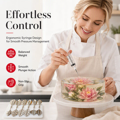 🔥BUY 2 GET 1 FREE⚡3D Jelly Art Kit – 10-Piece Stainless Steel Flower Gelatin Cake Decorating Set