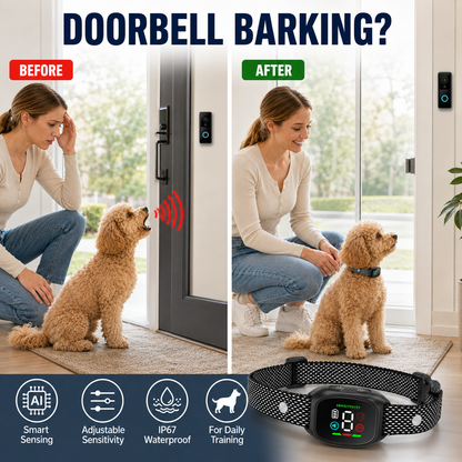 🐶 Smart Anti Bark Collar for Dogs ✨🔇 Safe Automatic Barking Control Training Collar for All Breeds