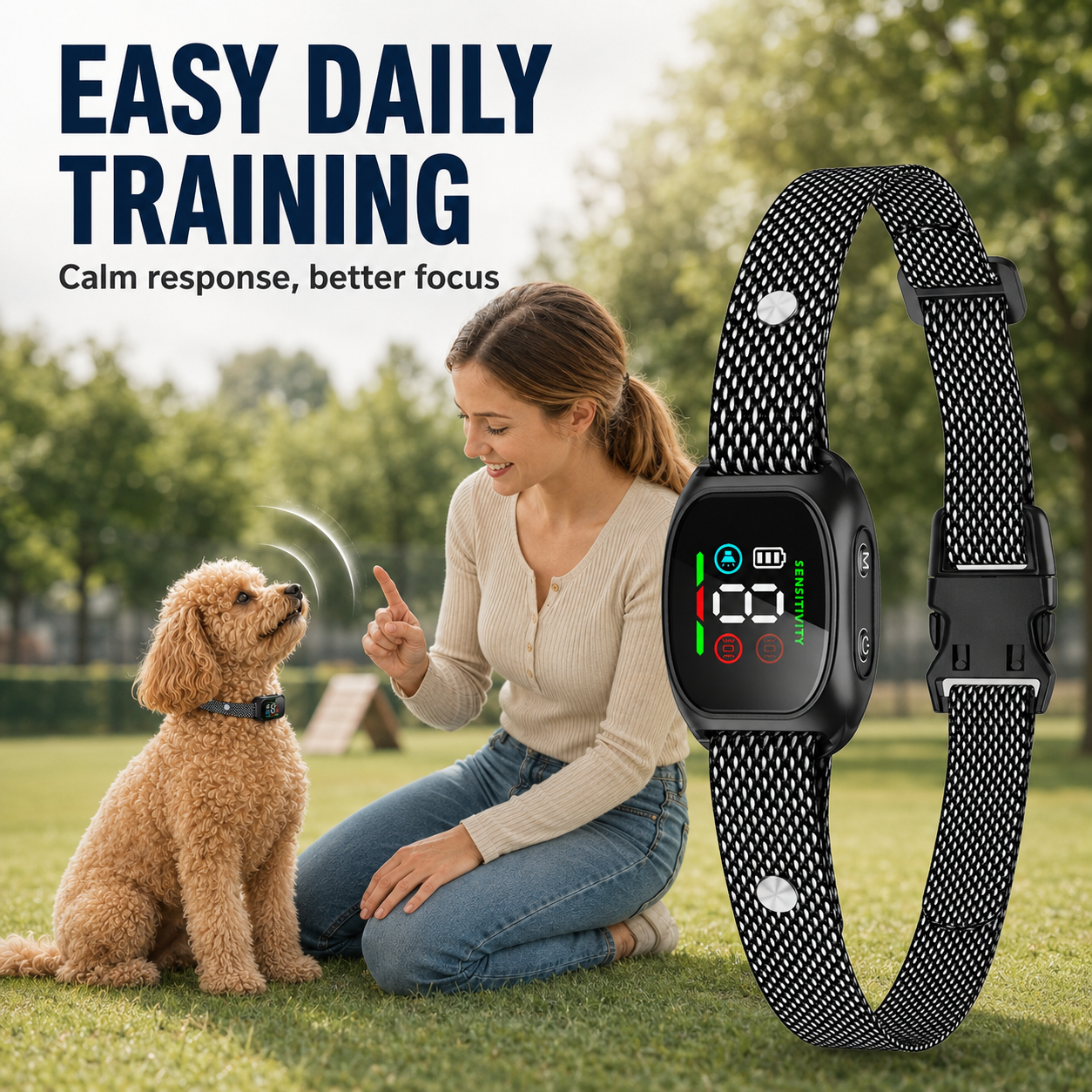 🌐 Online Exclusive 💎Smart Anti-Bark Collar for Dogs – Automatic Bark Control & Training Device
