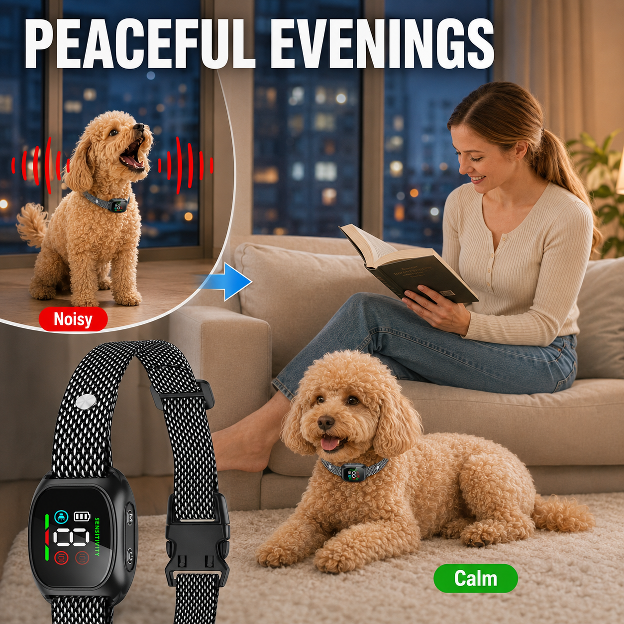 🌐 Online Exclusive 💎Smart Anti-Bark Collar for Dogs – Automatic Bark Control & Training Device