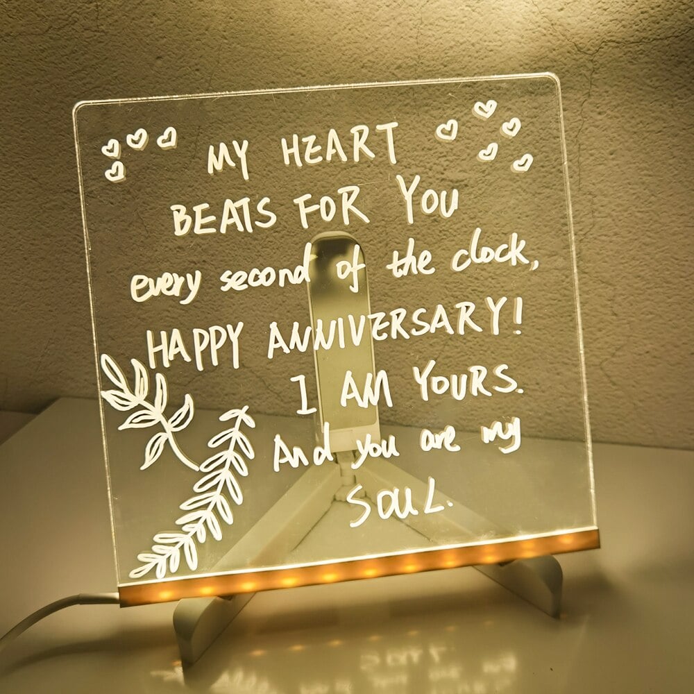 🎅Christmas hot Products 🎨LED Message Board with 7-Color Pens – Reusable Writing & Drawing Board