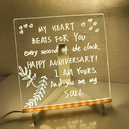 🎅Christmas hot Products 🎨LED Message Board with 7-Color Pens – Reusable Writing & Drawing Board