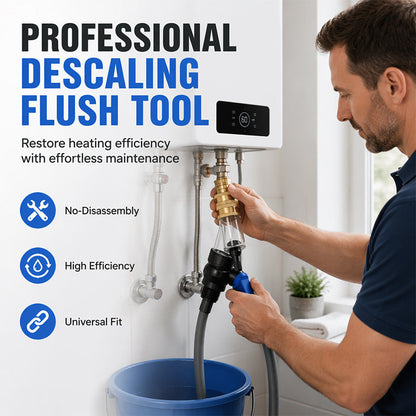 Disassembly-Free Water Heater Cleaning Tool for Gas and Electric Systems