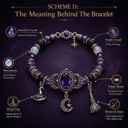 🔮Gothic Purple Rhinestone Halloween Bracelet