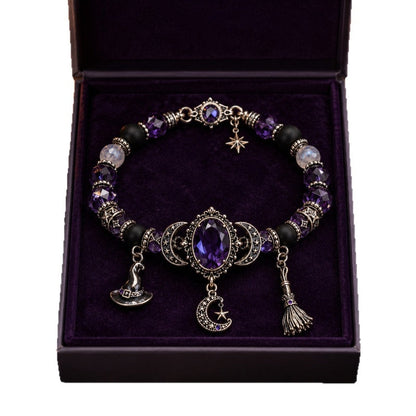 🔮Gothic Purple Rhinestone Halloween Bracelet
