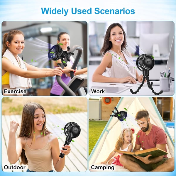 🔥BUY 2 GET 10% OFF💝👶 Baby Stroller Fan – Portable Clip-On Cooling Fan for Strollers