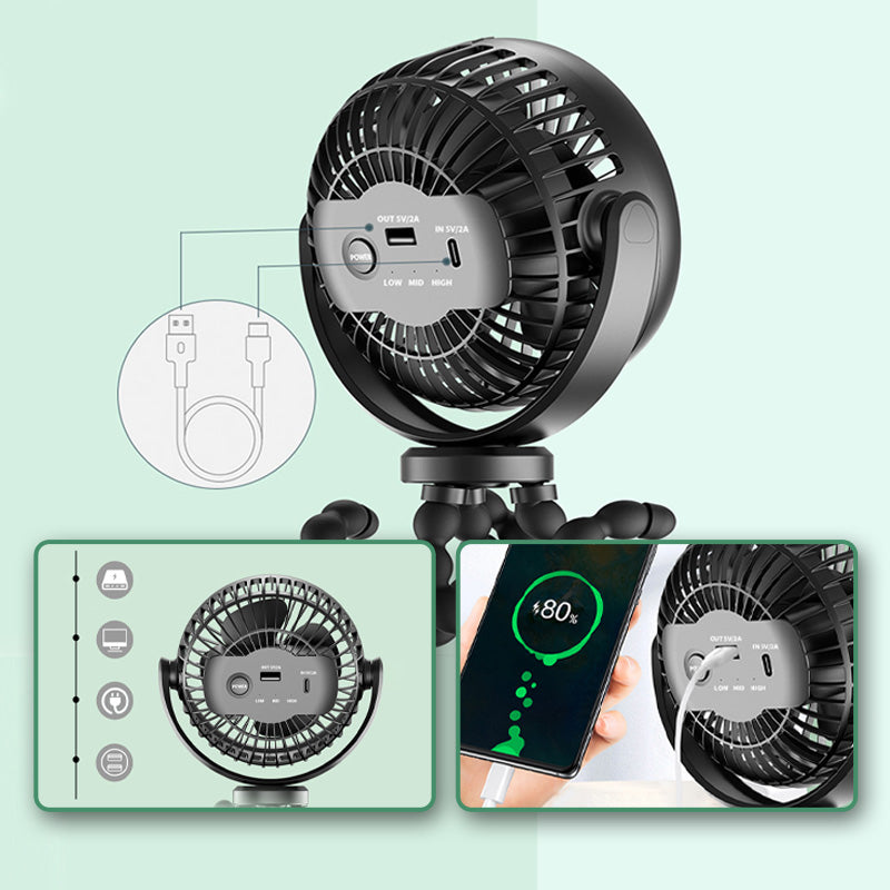 🔥BUY 2 GET 10% OFF💝👶 Baby Stroller Fan – Portable Clip-On Cooling Fan for Strollers