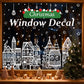 ❄️🏠 Christmas Village Window Cling Set – 78-Piece Winter Scene Decor