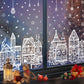 ❄️🏠 Christmas Village Window Cling Set – 78-Piece Winter Scene Decor