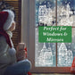 ❄️🏠 Christmas Village Window Cling Set – 78-Piece Winter Scene Decor
