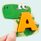 🎄 Holiday Favorites 🧸 26-Piece Wooden Alphabet Matching Toy – Animal Puzzle Learning Game for Kids