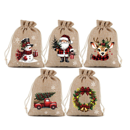 🎄 Holiday Favorites - Buy 3 Pay 2🎁Christmas Drawstring Gift Bags – Reusable Holiday Gift Wrapping Bags for Presents