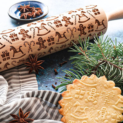 🎄Christmas Promotion 50% OFF🎅🍪Adjustable Rolling Pin – Non-Stick Wooden Dough Roller for Baking & Pastry