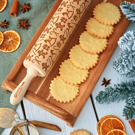 🎄Christmas Promotion 50% OFF🎅🍪Adjustable Rolling Pin – Non-Stick Wooden Dough Roller for Baking & Pastry