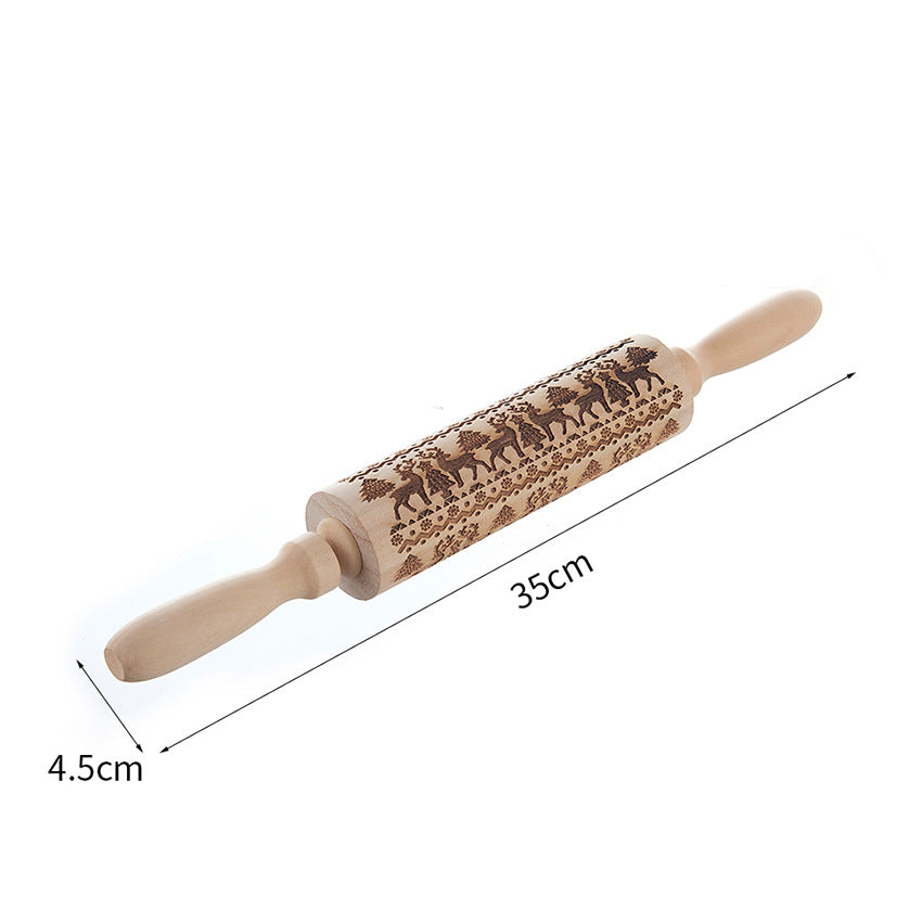 🎄Christmas Promotion 50% OFF🎅🍪Adjustable Rolling Pin – Non-Stick Wooden Dough Roller for Baking & Pastry