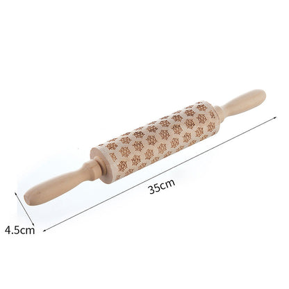 🎄Christmas Promotion 50% OFF🎅🍪Adjustable Rolling Pin – Non-Stick Wooden Dough Roller for Baking & Pastry