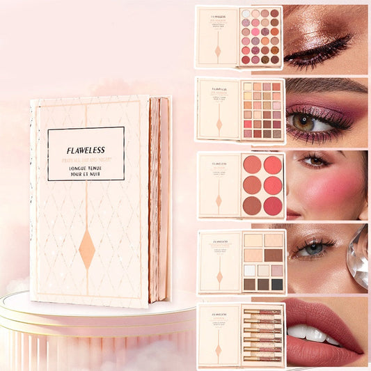 ⏳LAST DAY SALE 50% OFF!!🎁✨ Magic Makeup Book – All-in-One Cosmetic Palette with Eyeshadows, Blush, Highlighter & Lip Gloss | Perfect Christmas Gift for Her 🎄🇬🇧