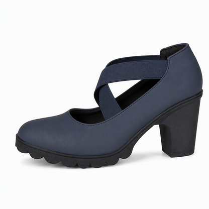 👠 Women’s Mary Jane Platform Heels – ✨ Round Toe Crisscross Strap Chunky High Heels
