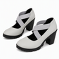 👠 Women’s Mary Jane Platform Heels – ✨ Round Toe Crisscross Strap Chunky High Heels