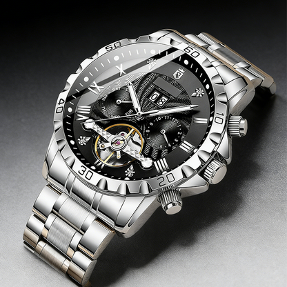 Skeleton Automatic Mechanical Watch – Luxury Visible Movement Wristwatch