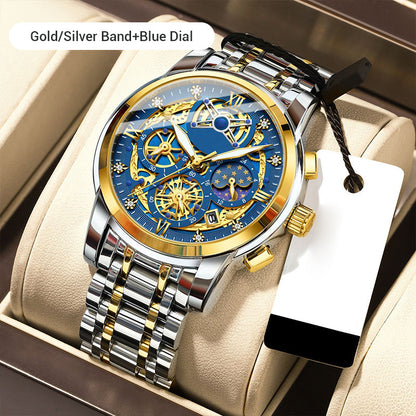 Multifunctional Watch – Stylish Waterproof Quartz Wristwatch for Men