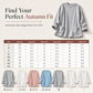 🍂Women's Warm Long Sleeve Top – ☁️Soft Brushed Thermal Crew Neck Shirt